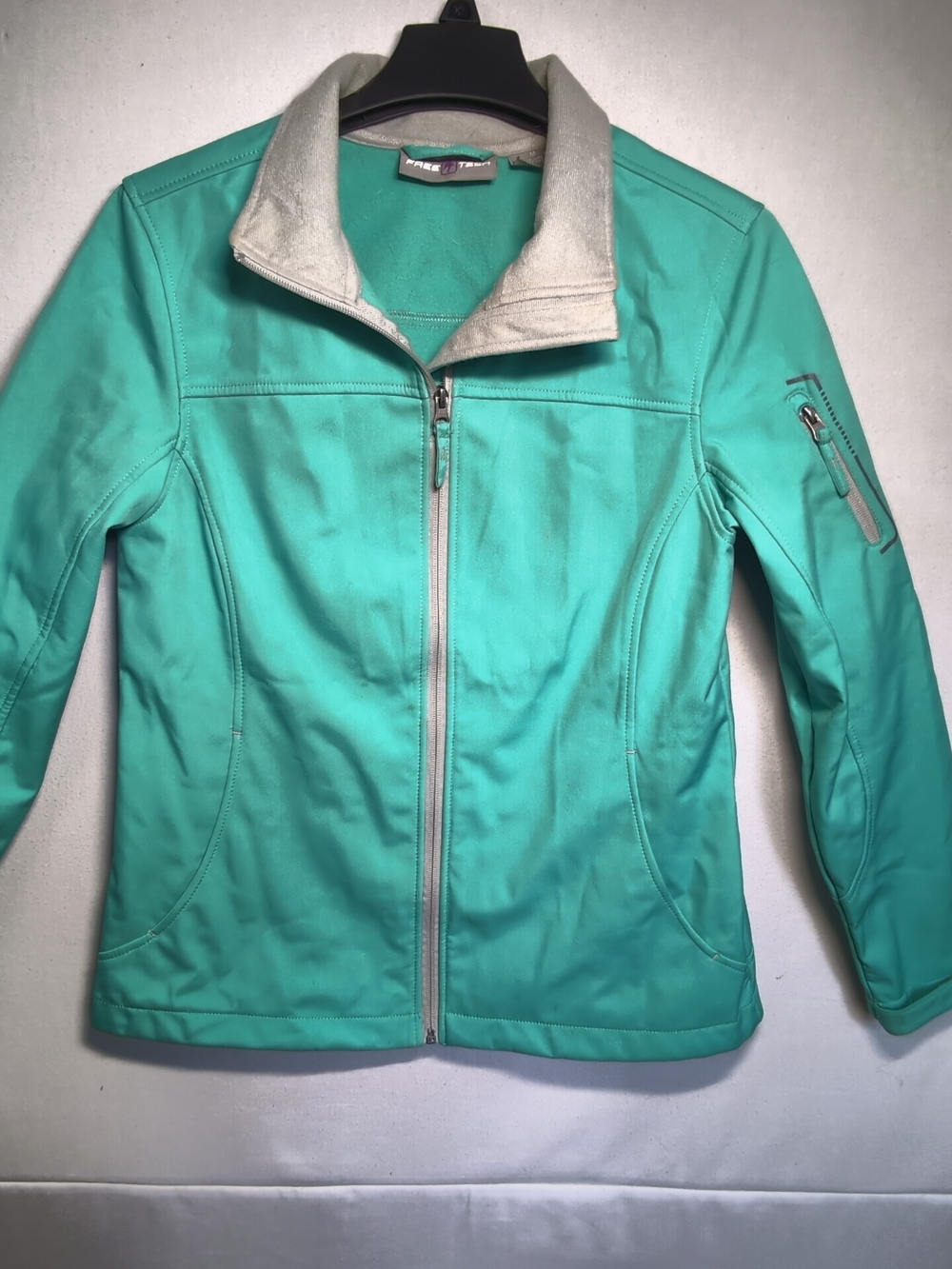 Women’s Teal Utility Jacket with Contrast Collar